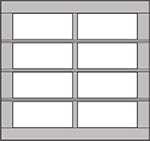 8-9 ft. Wide (2 panel)* Modern Glass Garage Door Model 8800 - Over the TopGarage Doors Albuquerque