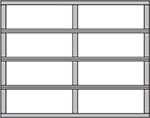 8-9 ft. Wide (2 panel) Modern Glass Garage Door Model 8800 - Over the TopGarage Doors Albuquerque
