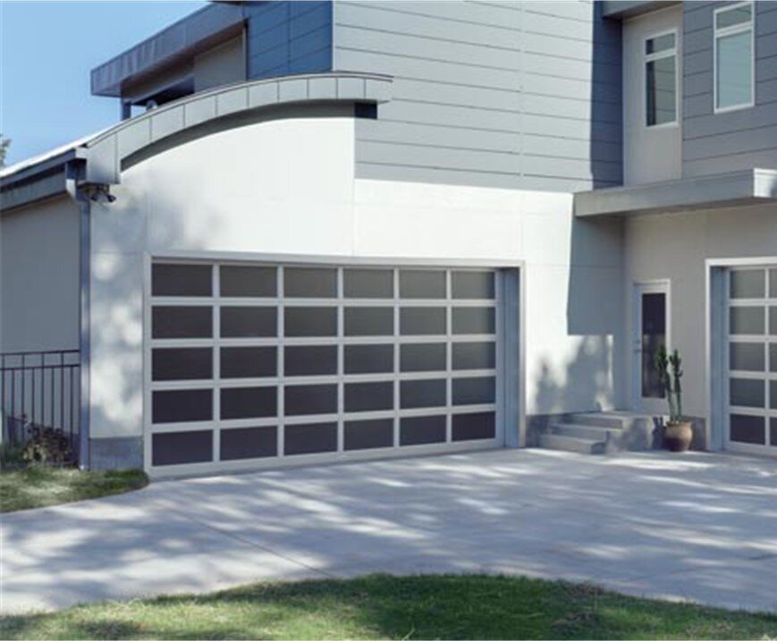 Vista Full View Garage Door, Clear Finish, Opaque Windows Vista Full View Garage Doors, Over the Top Garage Door & Service